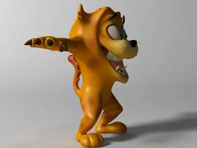 Cartoon Beast Rigged Low-poly 3D model