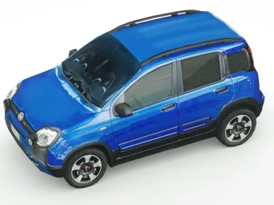 Fiat Panda City Cross 2018 Low-poly 3D model