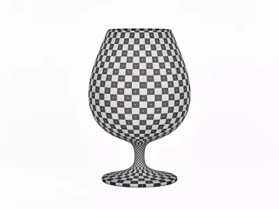 Cognac Balloon Glass Low-poly 3D model