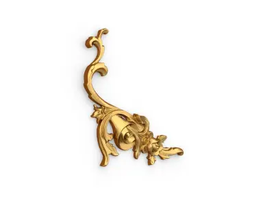 Classic carved corner decor ornament  344 3D model
