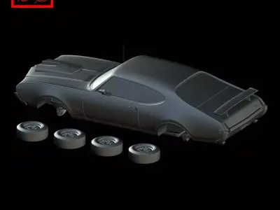 Oldsmobile 442 Hurst 1969 3D print model
