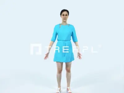 SAG07 6X Sports Beach Running Jogging Man Woman 003 Low-poly 3D model