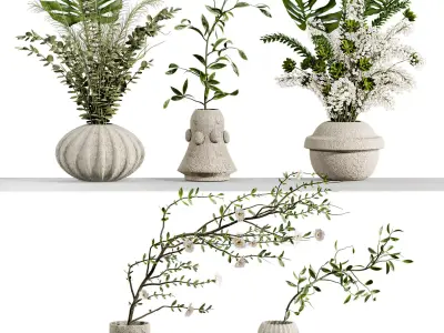 bouquet set 3D model shop