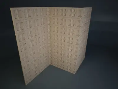 05 ARABIC PATTERN WALL Low-poly 3D model