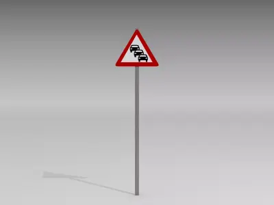 Heavy traffic sign 3D model