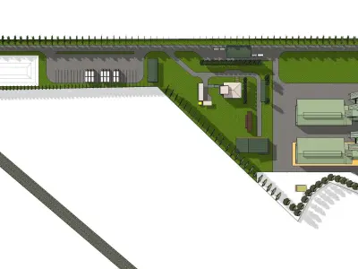 Layout for Cement plant -01 3D model