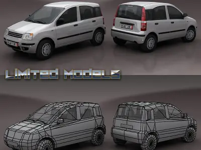 50 cars models Low-poly 3D model