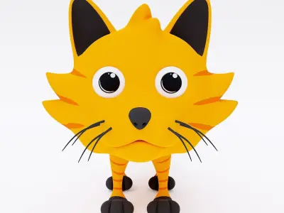 Cat cartoon 3d model  3D model