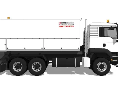 Epandeur STREUMASTER SW16MC sur porteur MAN TG 6x6 3D model