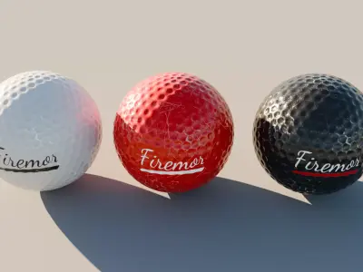 Golf Ball v2 with 2K Textures 3D model