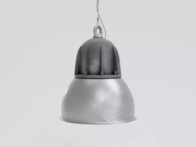 Old Vintage Industrial Light Fixture 3D model