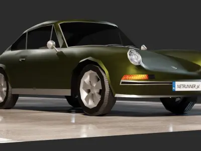 Porsche 911 1st gen Low-poly 3D model