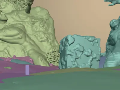 Creating a Lost Civilization Buried in Ice  Blender 4 Free 3D model