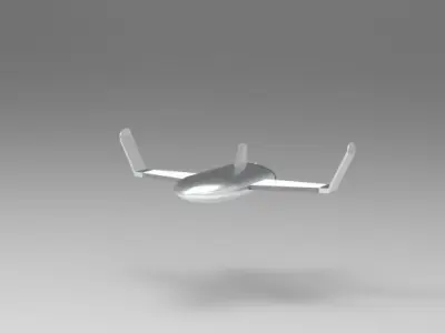 Manta Ray Air Drone 3D Print 3D print model