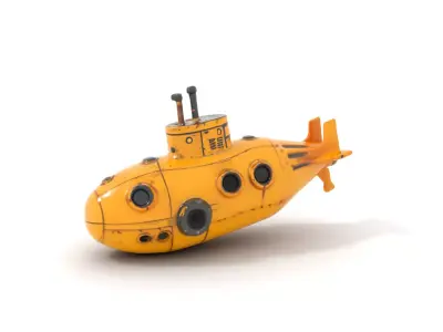 Yellow Submarine model pack Low-poly 3D model