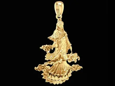 Luxury Dragon Phoenix Pendant Jewelry  1253 3D print model