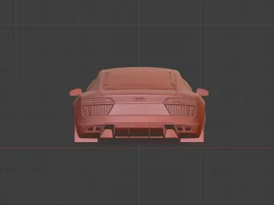 2019 Audi R8 Low-poly 3D model