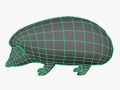 Low Poly Hedgehog Low-poly 3D model