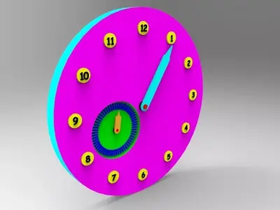 Funny Kid Clock 3D model