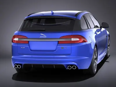 Jaguar XFR-S Sportbrake 2016 VRAY 3D model
