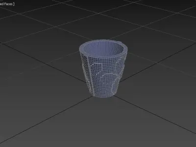miniature flower pot 09 3D print model
