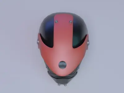 Helmet racer scifi Helmet 3D model 3D model