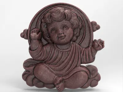 cute smile  infant jesus cnc model 3D print model