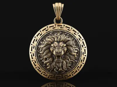 lion pendant a05 3D print model