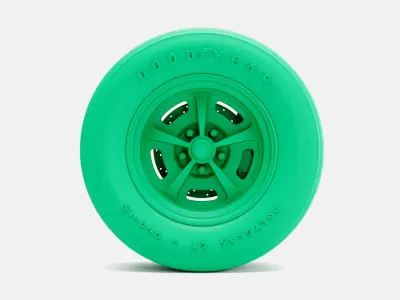 15x8 Magnum 500 Wheel Goodyear Polyglas G60 Tire 3D print model