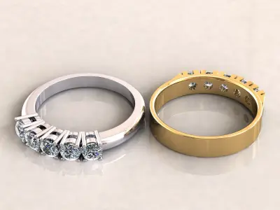 Riviera Eternity Rings  3D print model