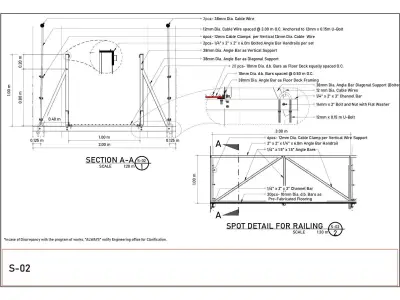 PROPOSED 42 m LONG FOOTBRIDGE 3D model