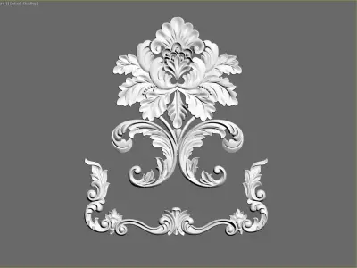 ornamental classic decoration 3d model vol 24 3D model