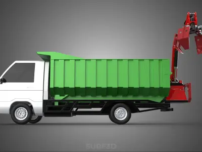 WOOD LOG TREE GRAPPLE TRUCK LOADER CRANE LIFT GRABBER L300 CAR 3D model