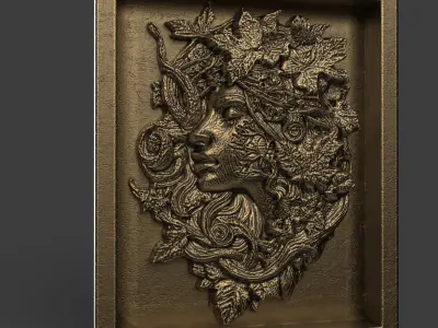 girl frame wall decor  3D print model