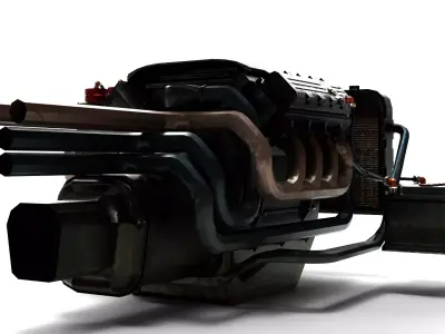 Truck Engine 3D Model 3D model