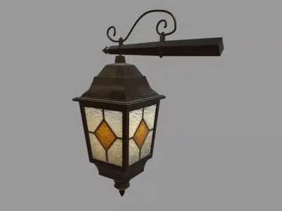 Old Lamp 02 Low-poly 3D model