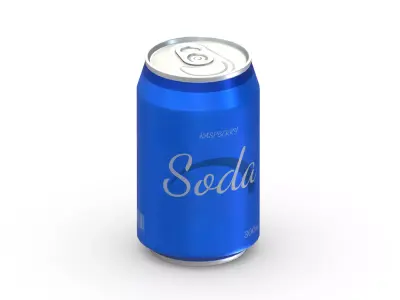 Supermarket Soda Drink Can 01 Low Poly PBR Realistic Low-poly 3D model