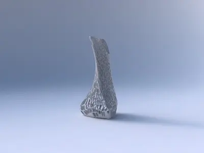 Vase twist puffy tappered triangle with dense organic lattice 2 3D print model