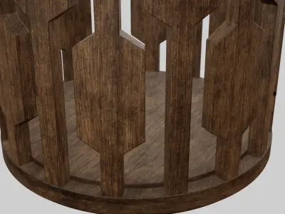 Bedside table Low-poly 3D model