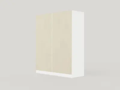 Wardrobe PARIS 180 White Low-poly 3D model