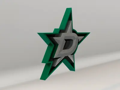 NHL Dallas Stars Team Logo 3D model