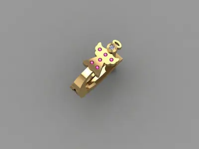 Earrings - Children 3D print model buy