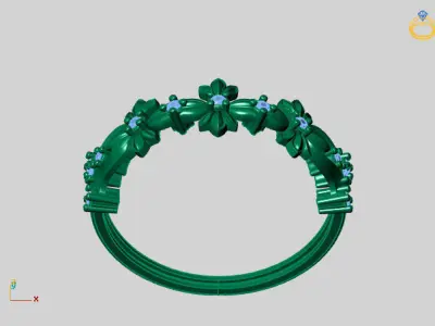 Women Ring Diamond Stone STL 3DM Lightweight Printable 3D print model order