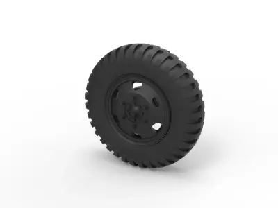 Wheel from old truck 3D print model