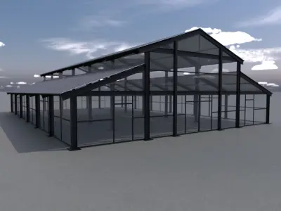 3D Model of Metal Structure Frame MK3 Low-poly 3D model