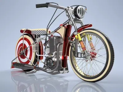Bike model vintage motorcycle Free 3D model