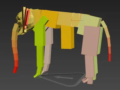 Elephant walk 3D model