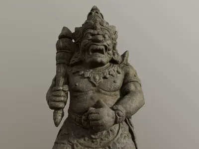Balines Temple Guardian B 3D model