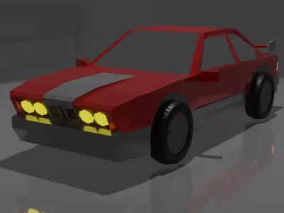 Low Poly Sport Car Low-poly 3D model purchase