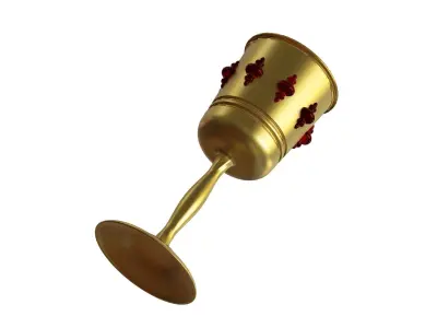 Wine glass retro 3D model